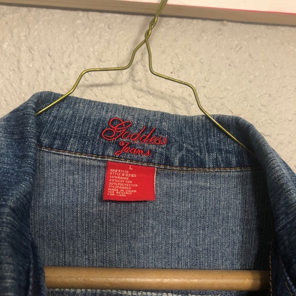 Goddess Denim Jacket with Silver Button - Picture 9 of 12
